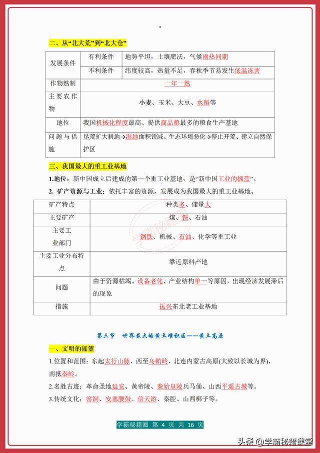 八年级下册地理复习提纲，八年级下册地理复习资料？